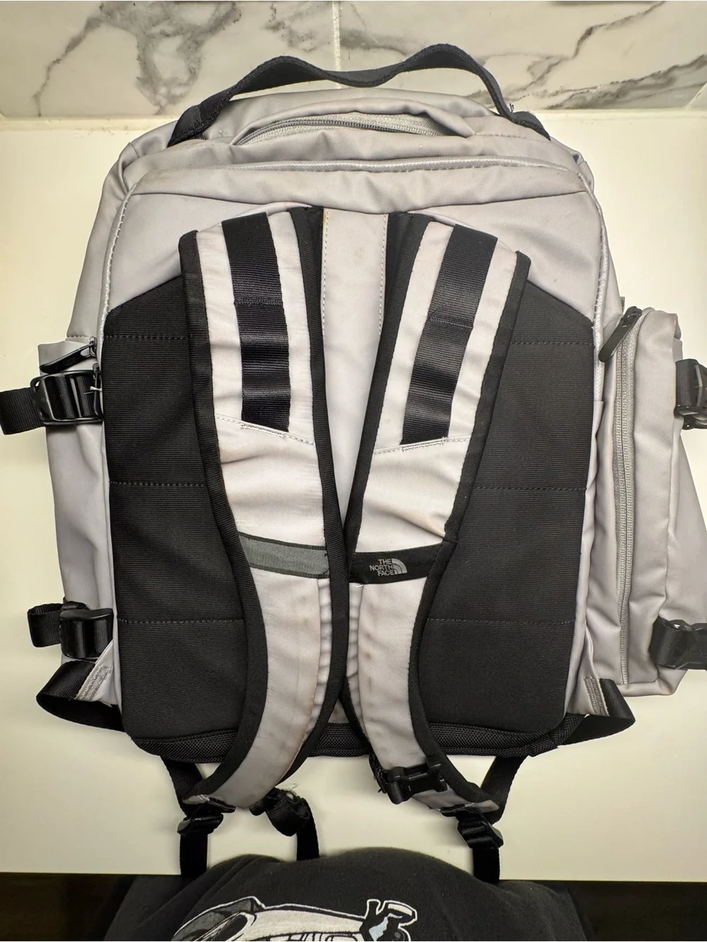 The North Face Commuter Pack Multi-Strap Backpack Grey Black Laptop Bag